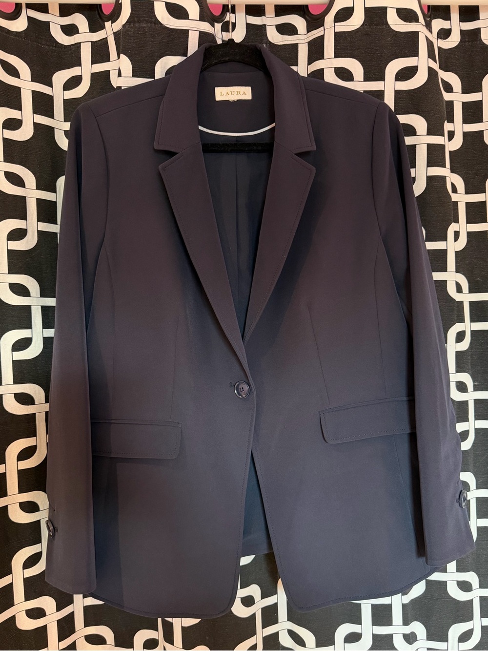 Navy Single-Breasted Blazer